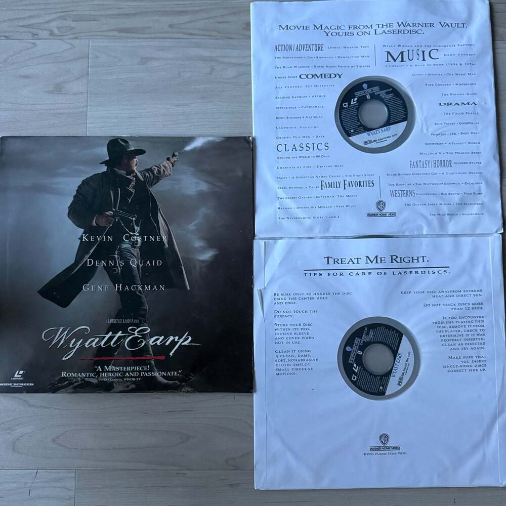 Wyatt Earp (1994) Warner Home Video Widescreen Laserdisc